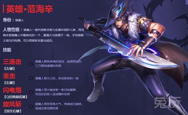 枪神纪最新英雄角色猎魔人范海辛个人档案介绍