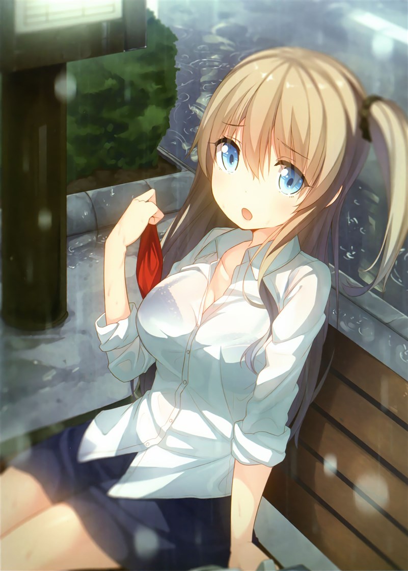 浑身湿透的动漫美少女图片(9)