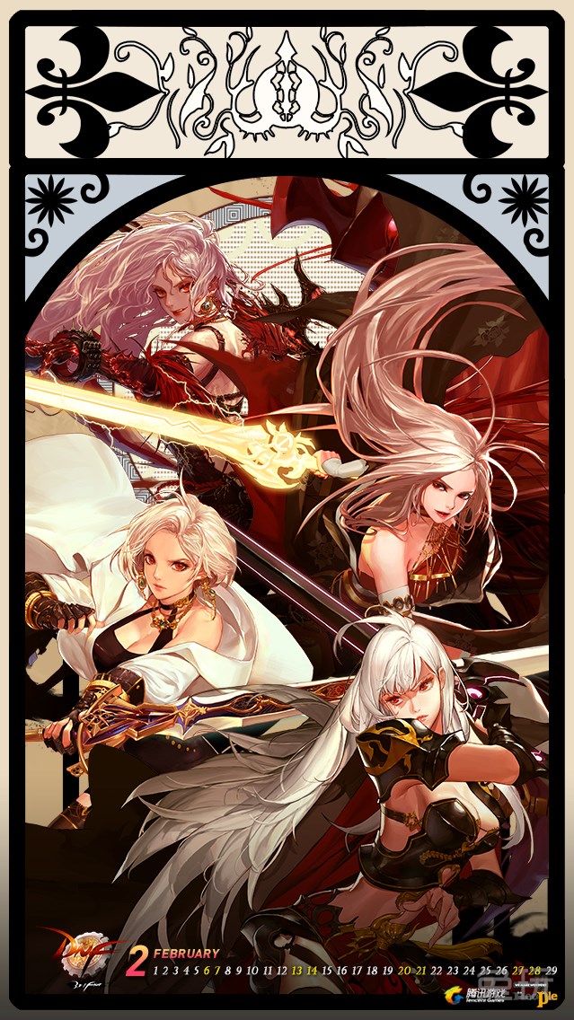 四职业齐上阵 DNF2016年2月女鬼剑二觉壁纸