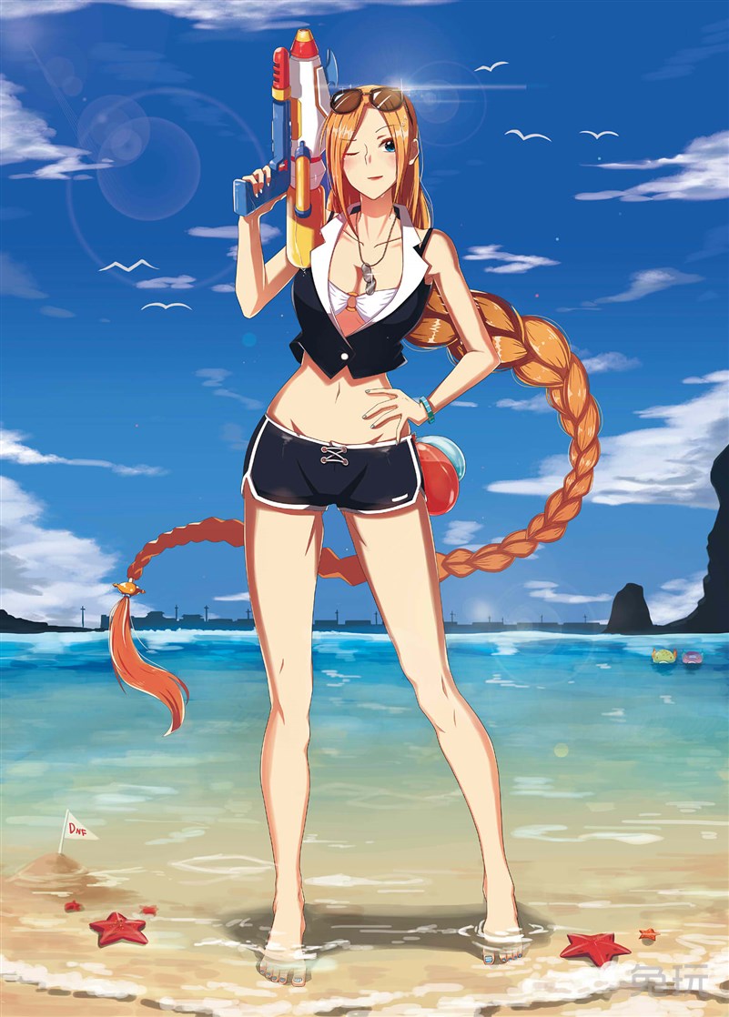 dnf同人美图欣赏 女枪的福利放送 比心(8)